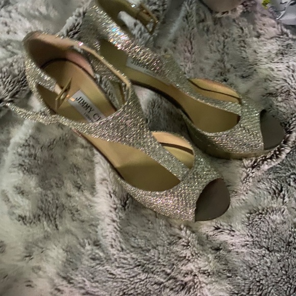 Jimmy Choo Gold Heels - Picture 6 of 7